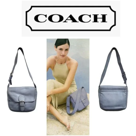 Coach Vintage - UNEVEN Color Soho Bedford Flap Bag 4164 - Periwinkle, Adjustable - Picture 16 of 16
